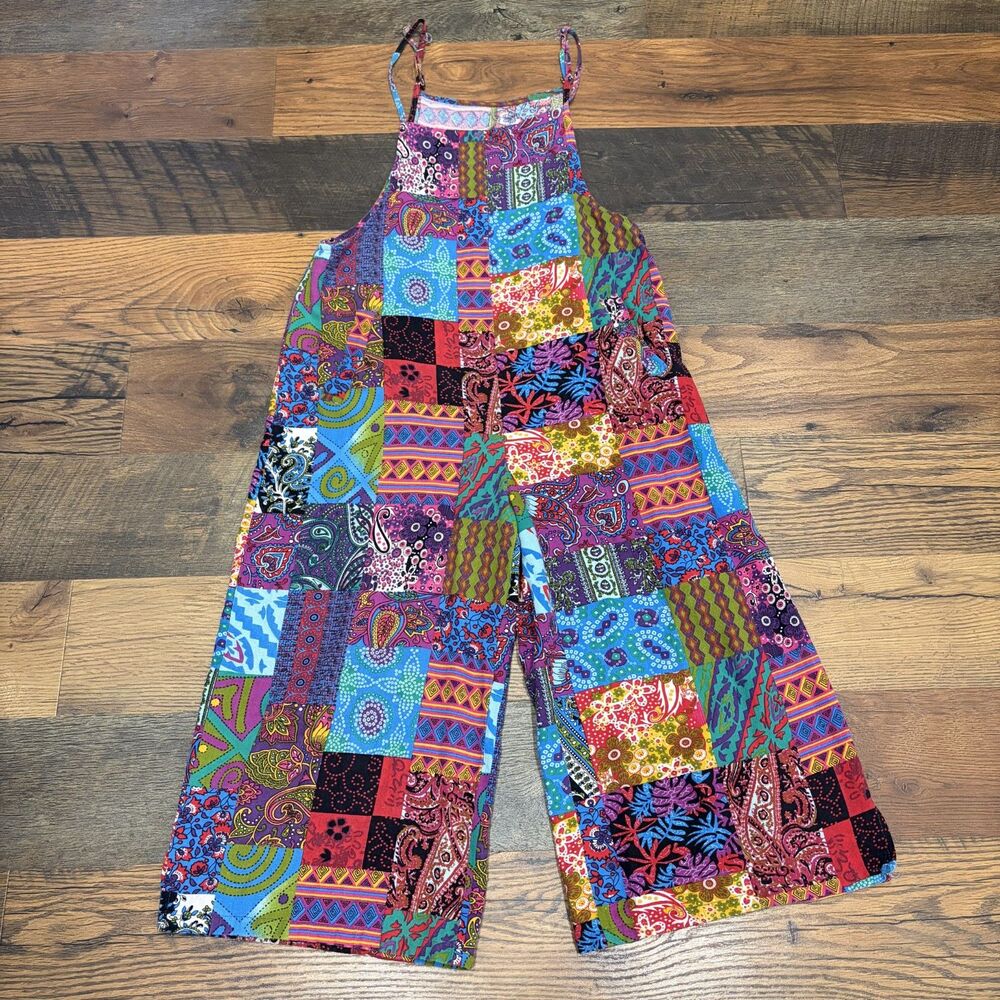 Colorful Patchwork Overalls